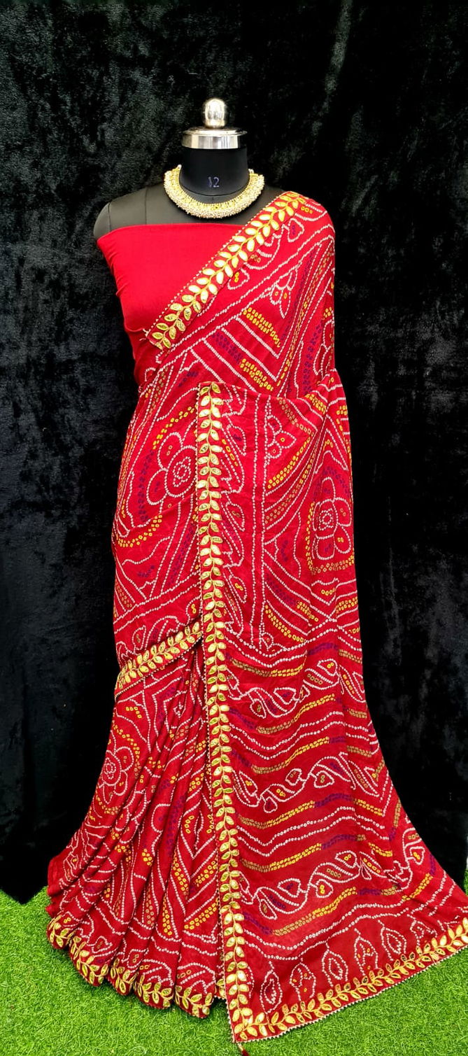 Mahek 51 Fancy Stylish Party Wear Bandhani Printed Saree Collection